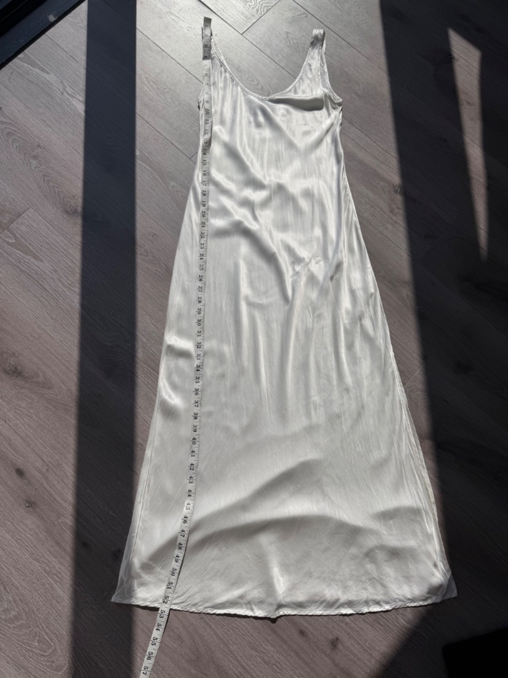 ENZA COSTA Satin Tank Dress in Cloud 1 S - Picture 13 of 15